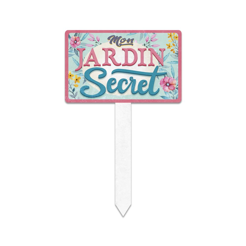 Plaque jardin "mon jardin secret"